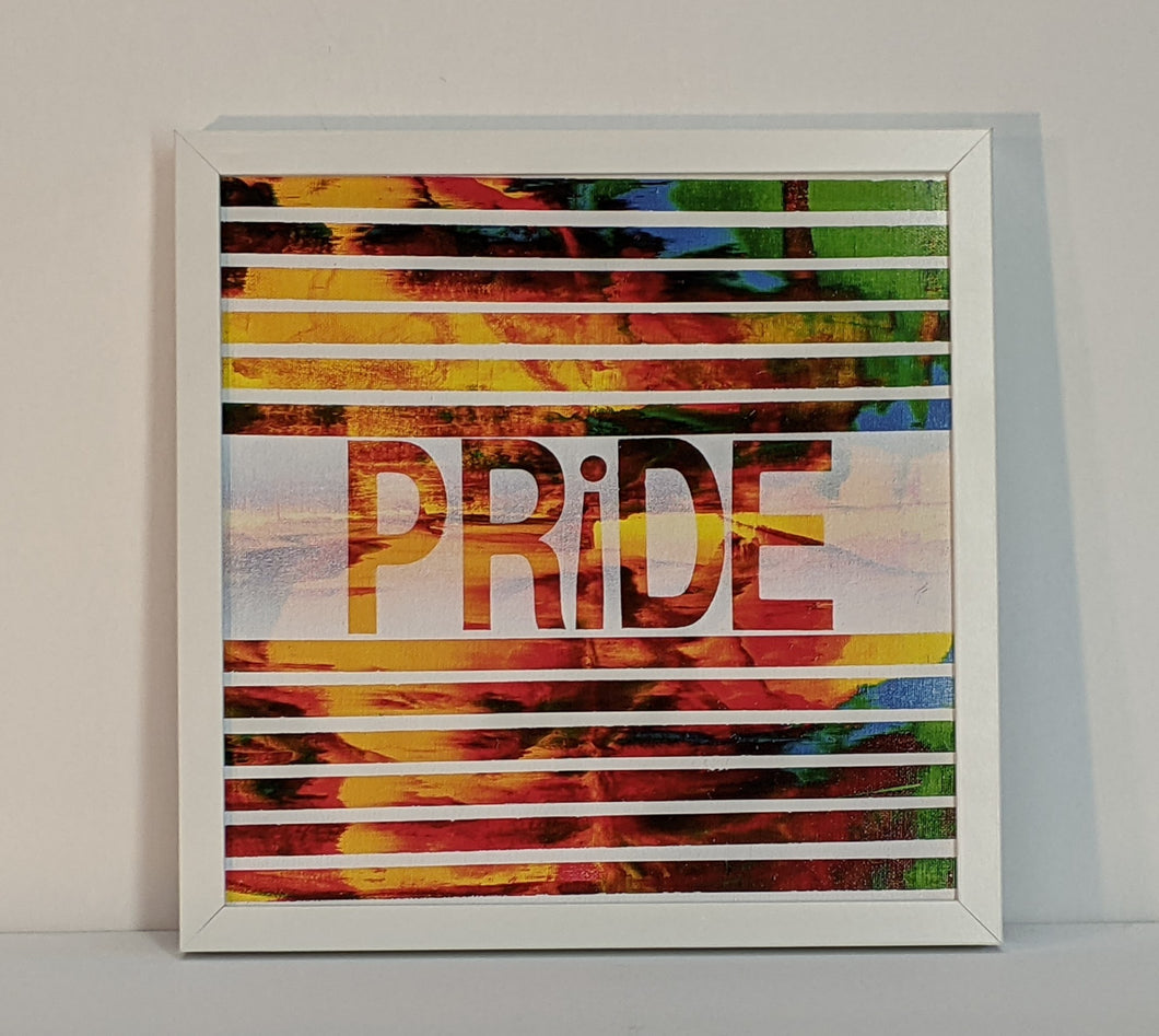 Limited-edition print Pride series no.1 - PRIDE in white frame
